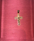 Dije de Cruz en Oro 14K Bicolor