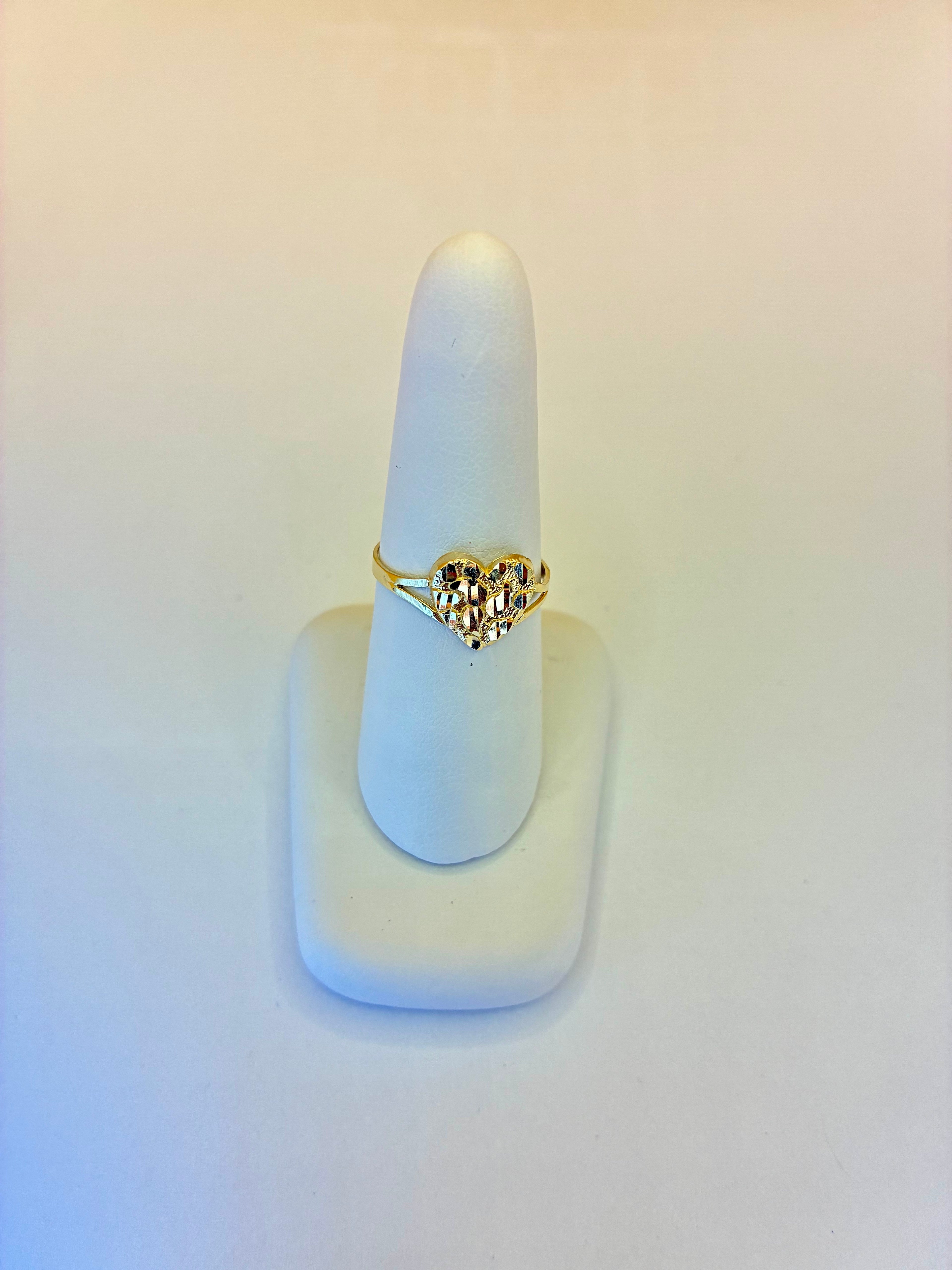 14K GOLD HEART RING